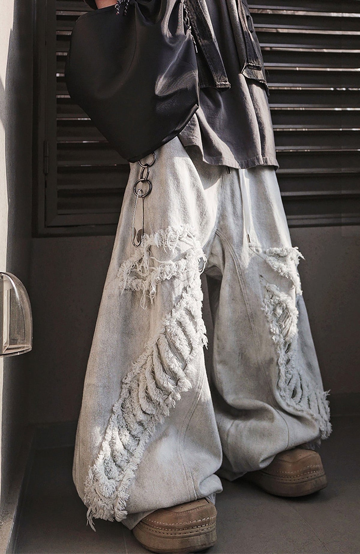 UUCSCC Mud-Dyed Distressed Straight-Leg Jeans – photo 8 of 13