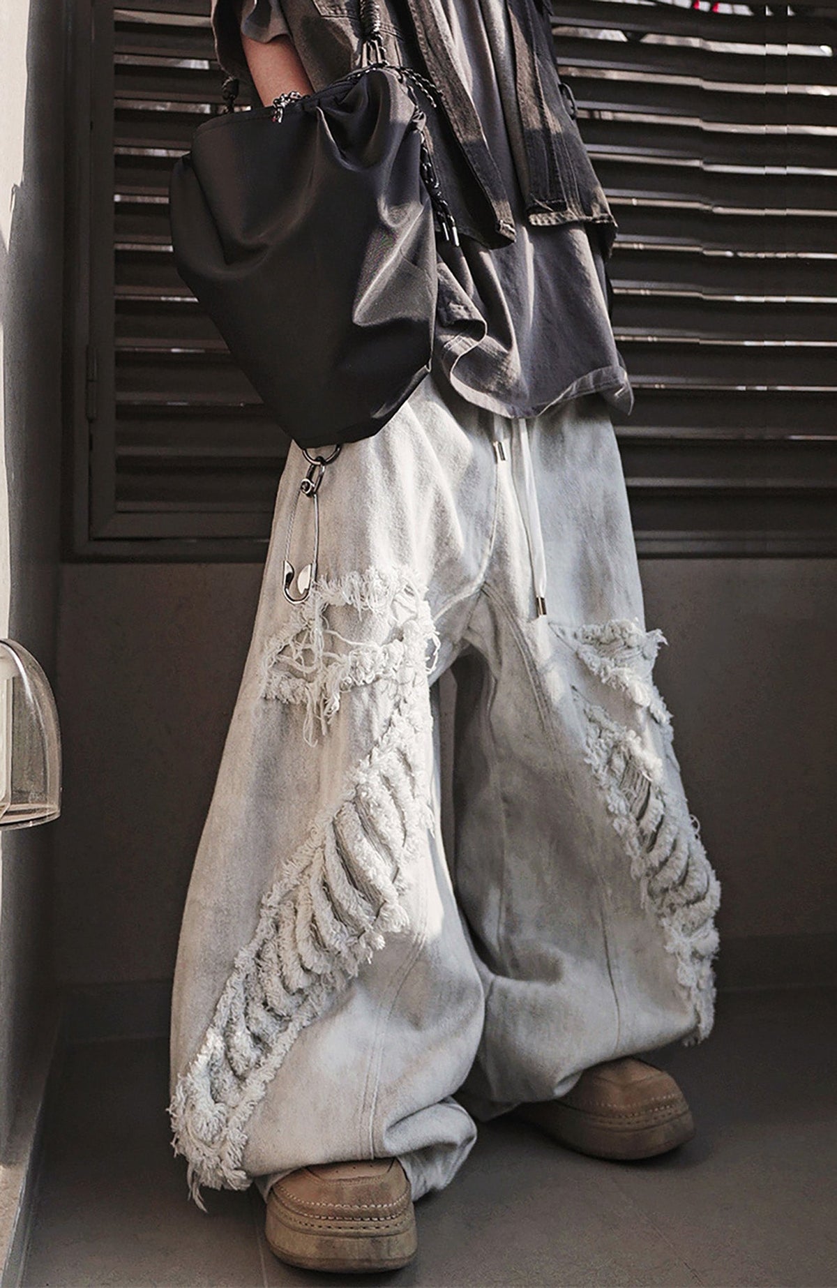 UUCSCC Mud-Dyed Distressed Straight-Leg Jeans – photo 9 of 13