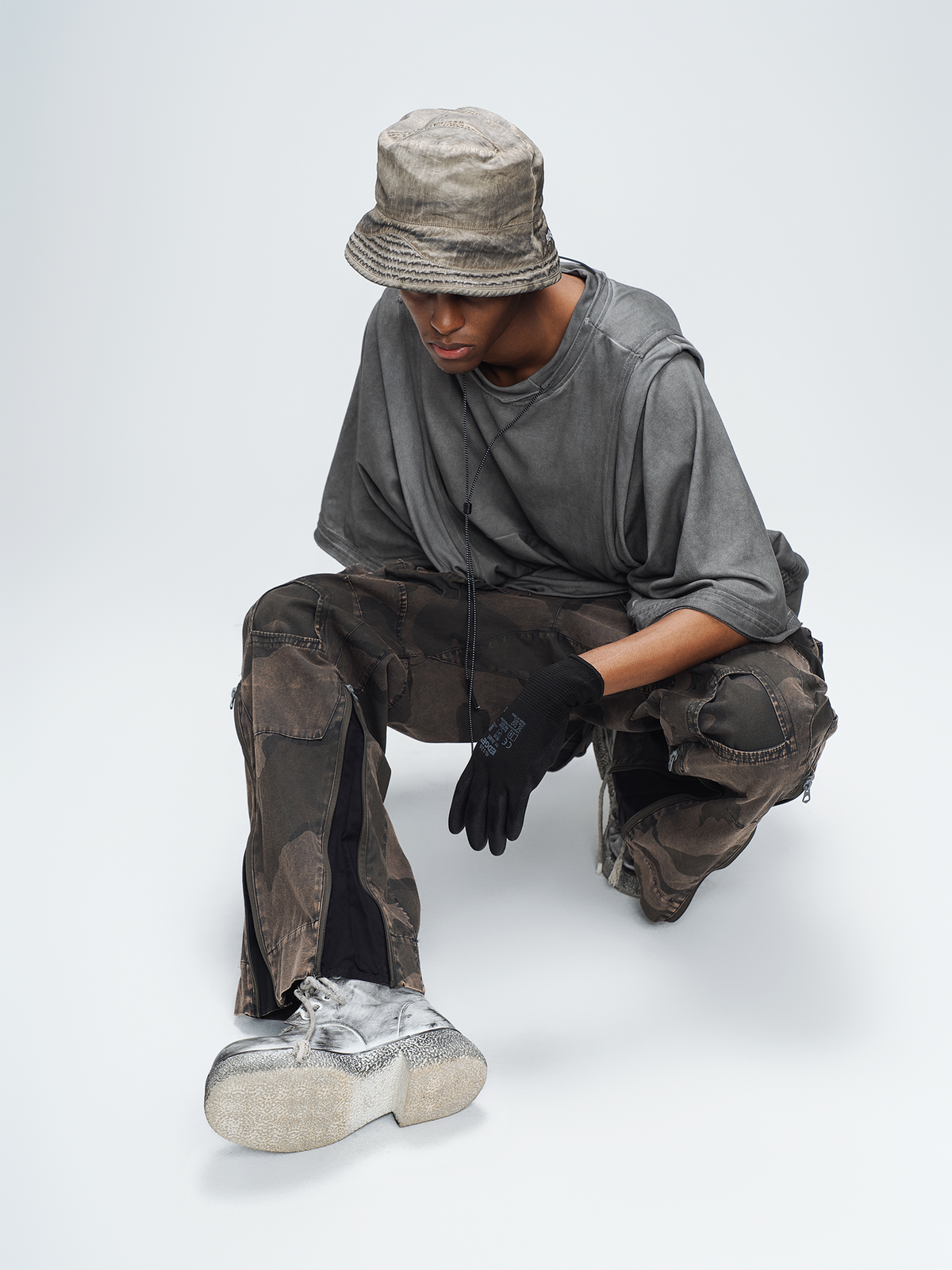 STEAM Washed Distressed Bucket Hat – photo 21 of 50