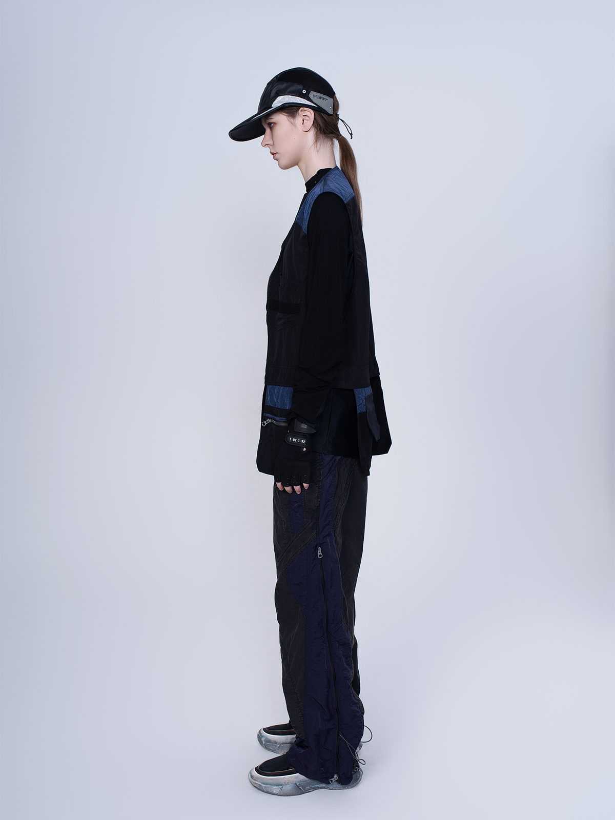 STEAM Deconstructed Zippered Spliced Wide-Leg Cargo Pants – photo 16 of 36