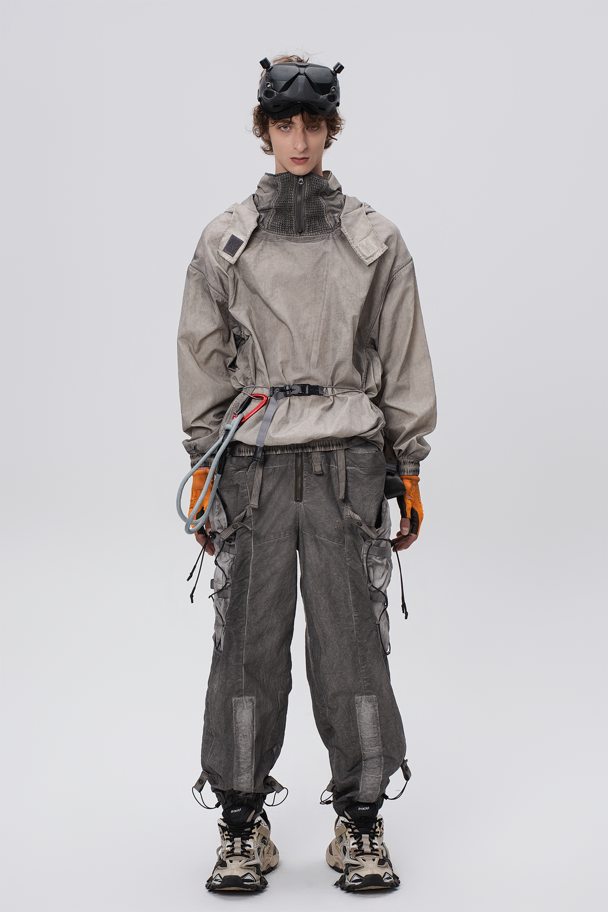 STEAM Distressed Zip-Up Detachable Hooded Jacket – photo 15 of 50