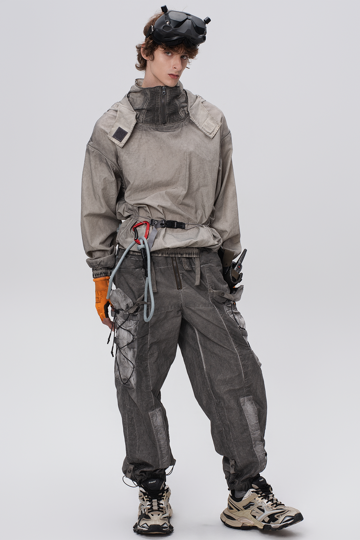 STEAM Distressed Zip-Up Detachable Hooded Jacket – photo 17 of 50