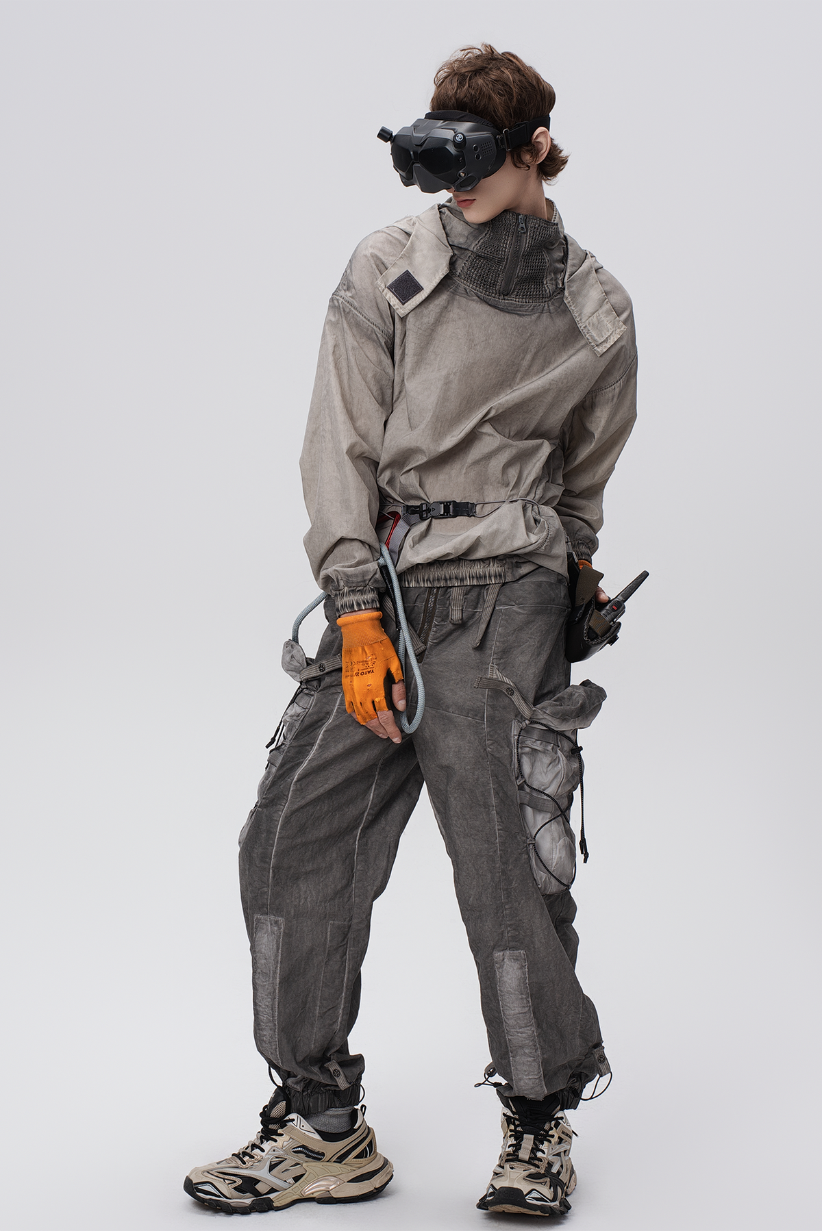 STEAM Distressed Zip-Up Detachable Hooded Jacket – photo 18 of 50