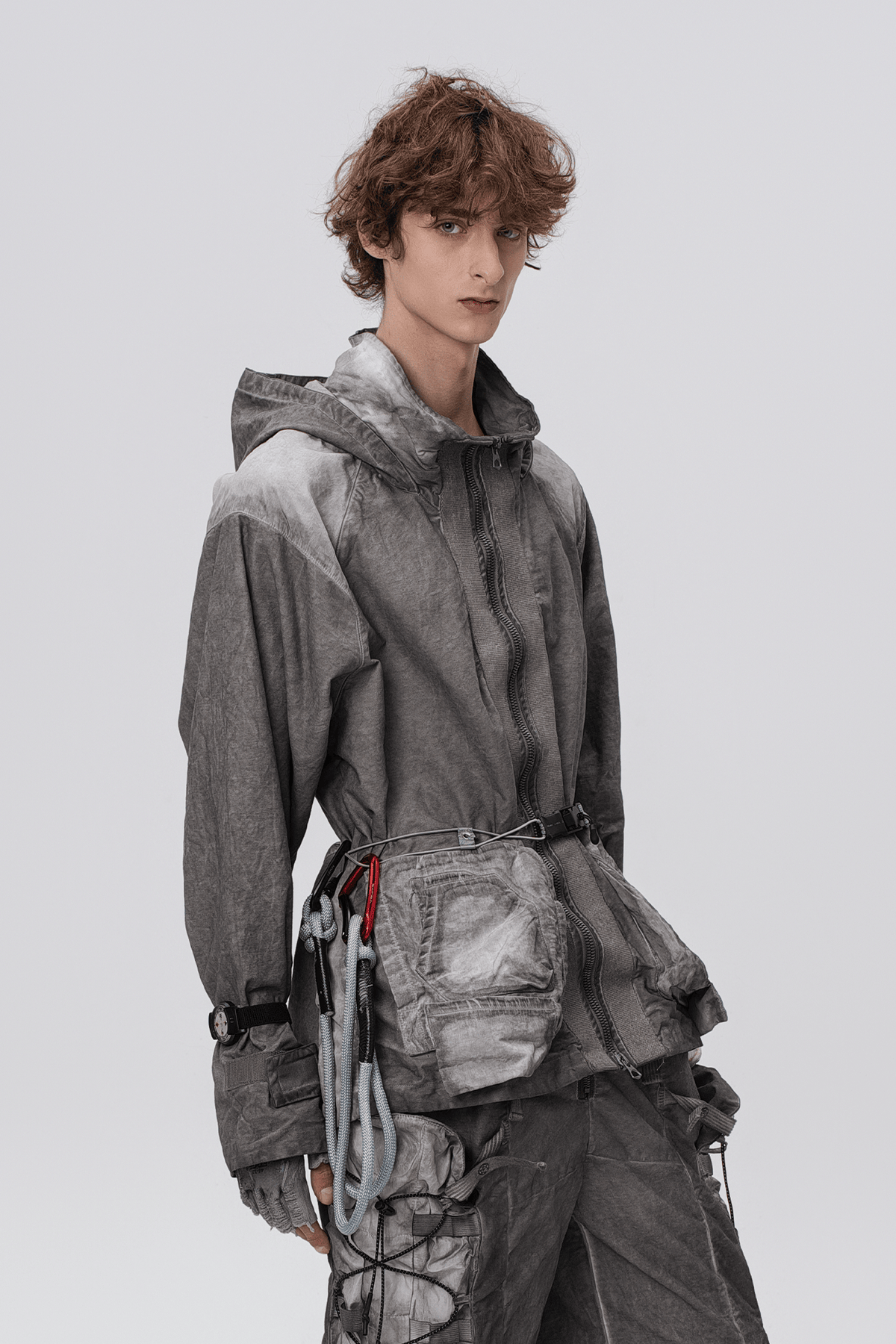 STEAM Distressed Paneled Hooded Jacket – photo 24 of 27