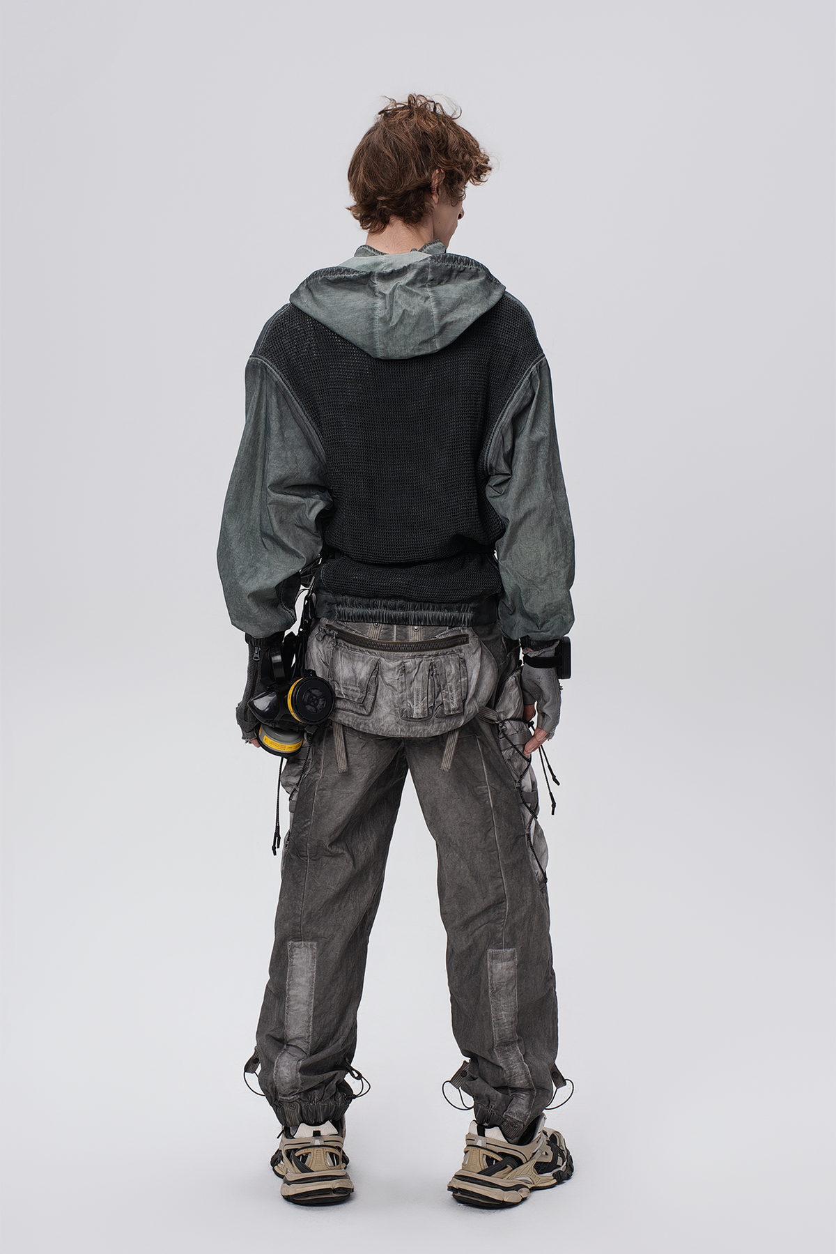 STEAM Distressed Zip-Up Detachable Hooded Jacket – photo 13 of 50