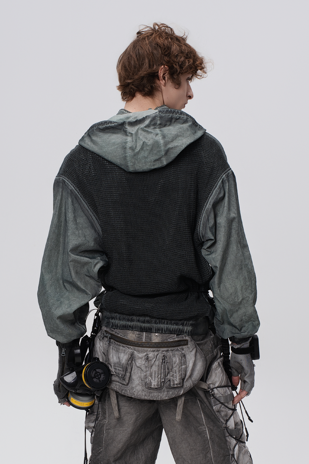 STEAM Distressed Zip-Up Detachable Hooded Jacket – photo 29 of 50