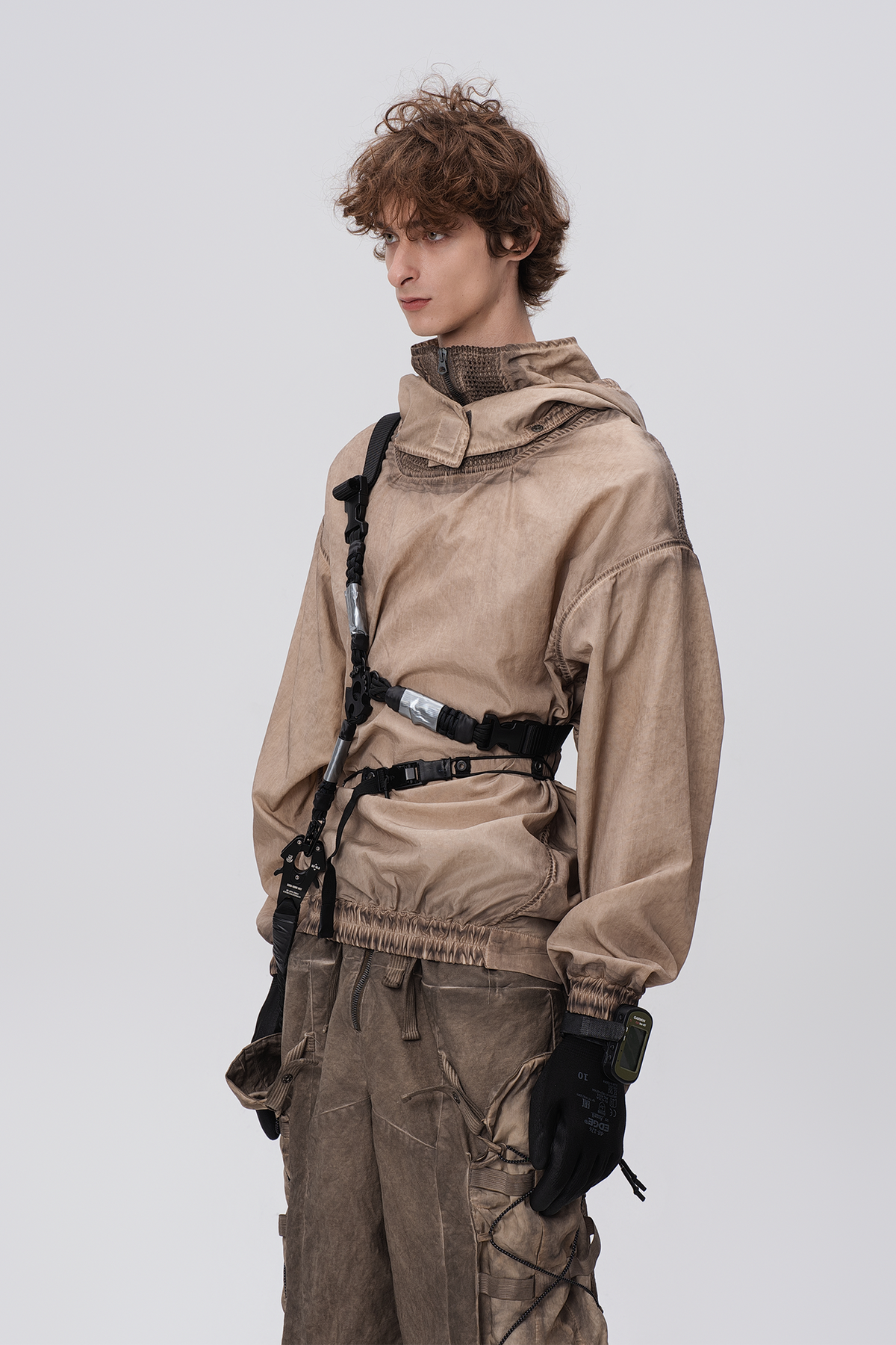 STEAM Distressed Zip-Up Detachable Hooded Jacket – photo 43 of 50