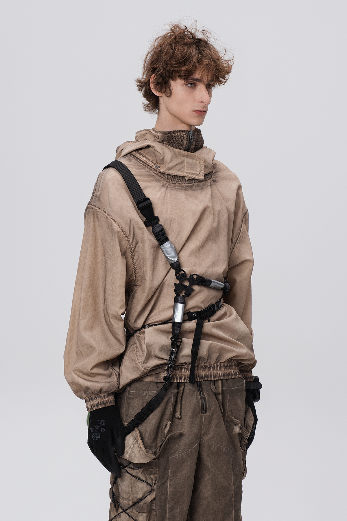 STEAM Distressed Zip-Up Detachable Hooded Jacket – photo 41 of 50