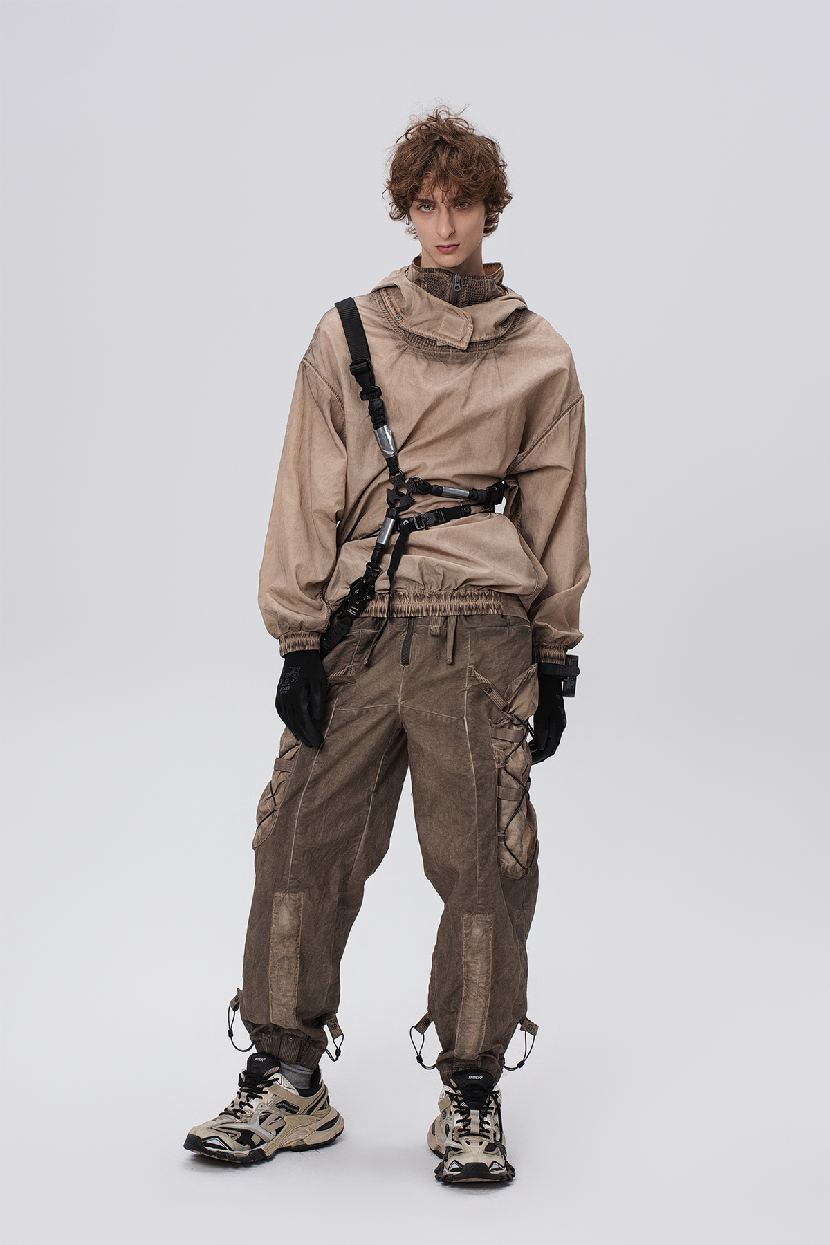 STEAM Distressed Zip-Up Detachable Hooded Jacket – photo 20 of 50