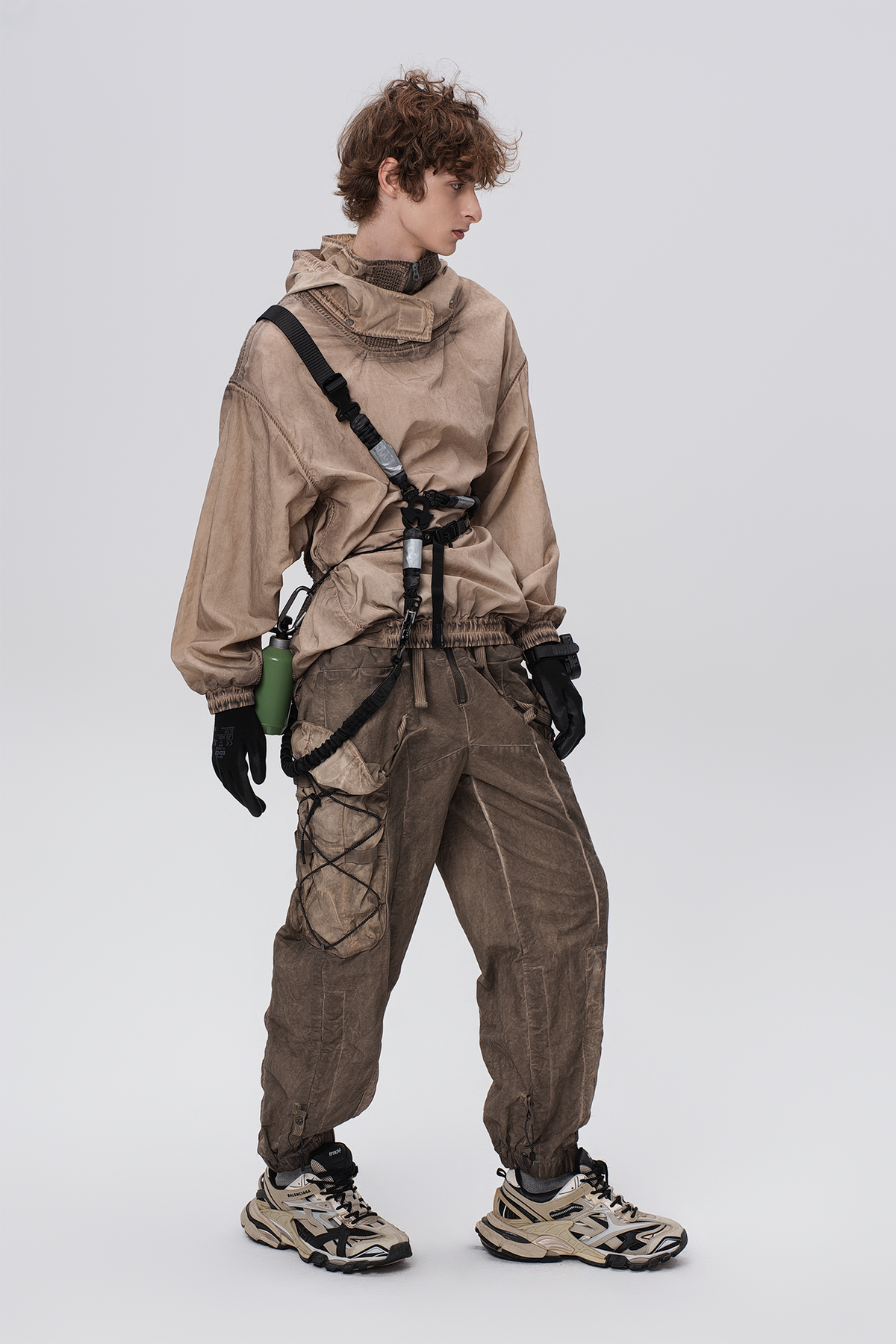 STEAM Distressed Zip-Up Detachable Hooded Jacket – photo 25 of 50
