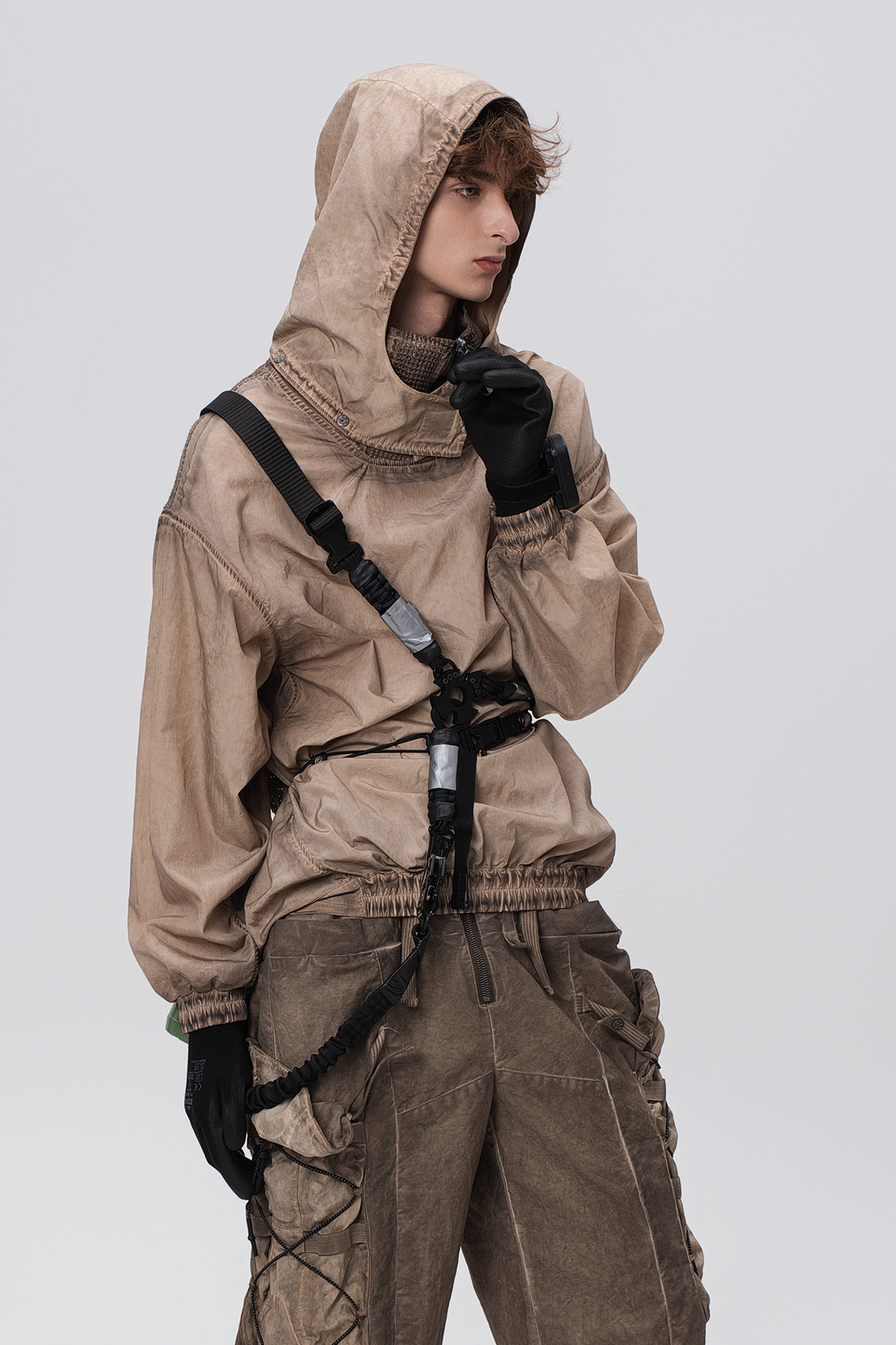STEAM Distressed Zip-Up Detachable Hooded Jacket – photo 42 of 50