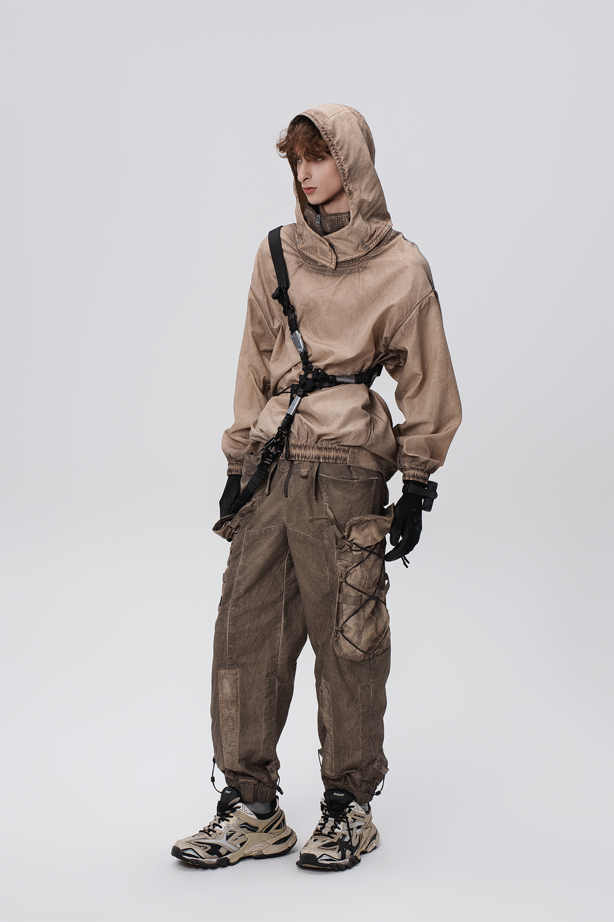 STEAM Distressed Zip-Up Detachable Hooded Jacket – photo 28 of 50