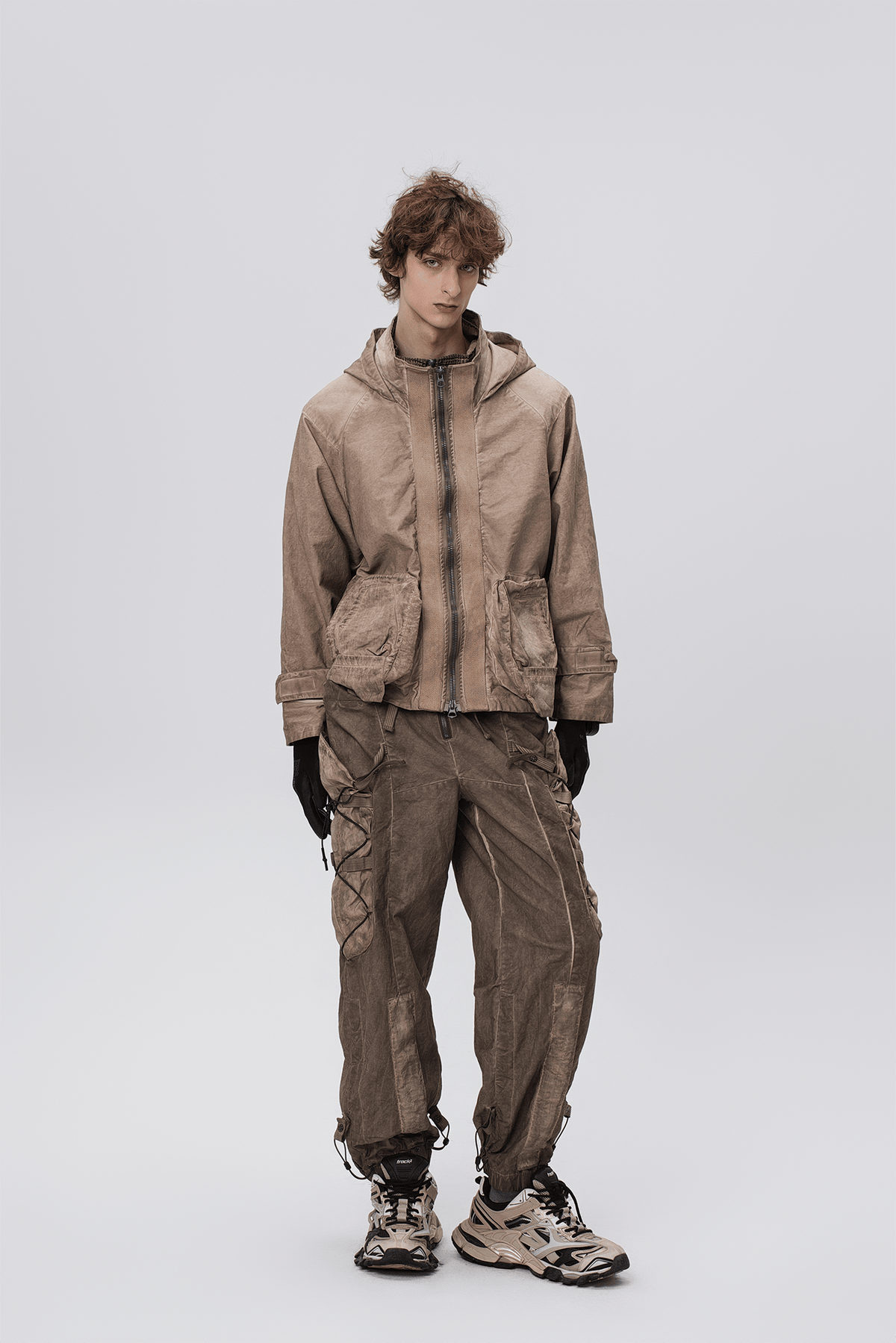 STEAM Distressed Paneled Hooded Jacket – photo 13 of 27