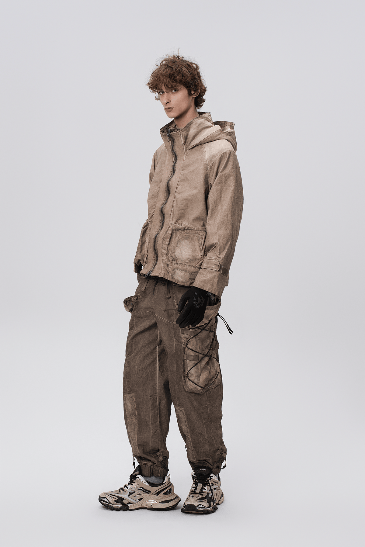STEAM Distressed Paneled Hooded Jacket – photo 15 of 27