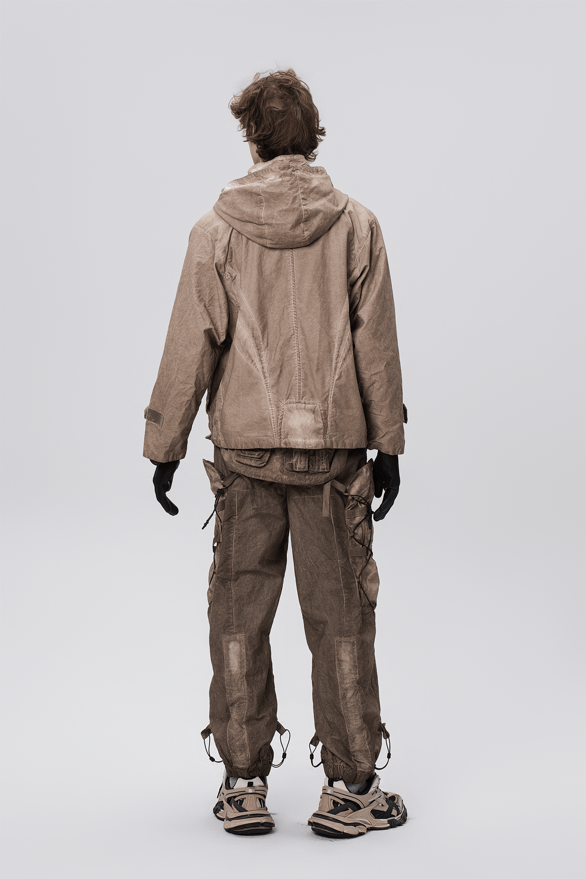 STEAM Distressed Paneled Hooded Jacket – photo 14 of 27