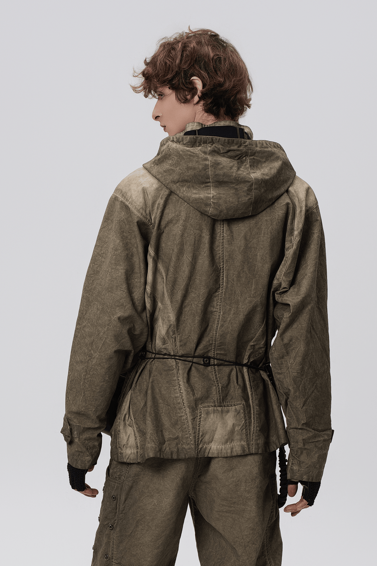 STEAM Distressed Paneled Hooded Jacket – photo 20 of 27