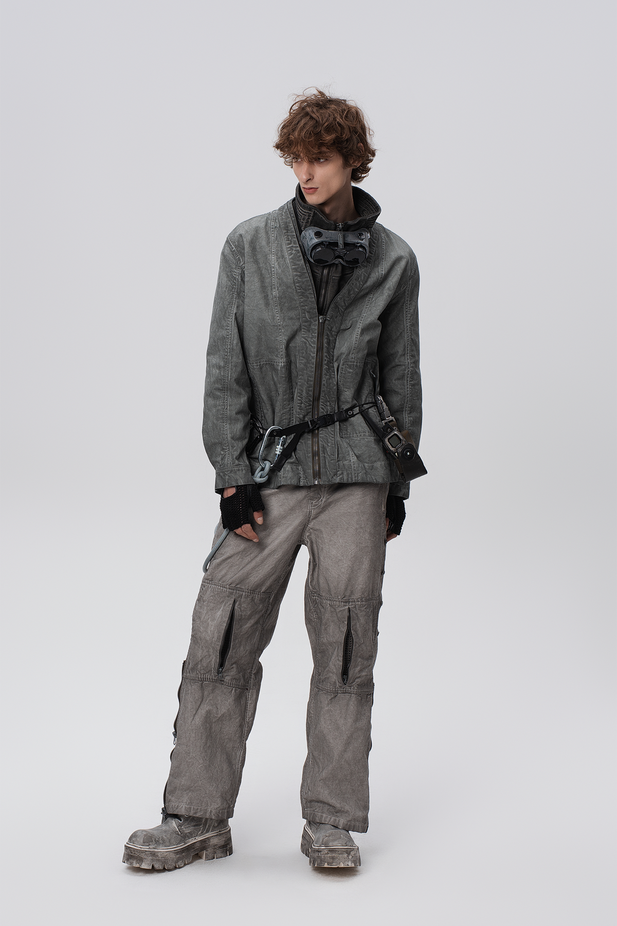 STEAM Distressed Mesh-Knee Multi-Pocket Straight-Leg Cargo Pants – photo 14 of 27