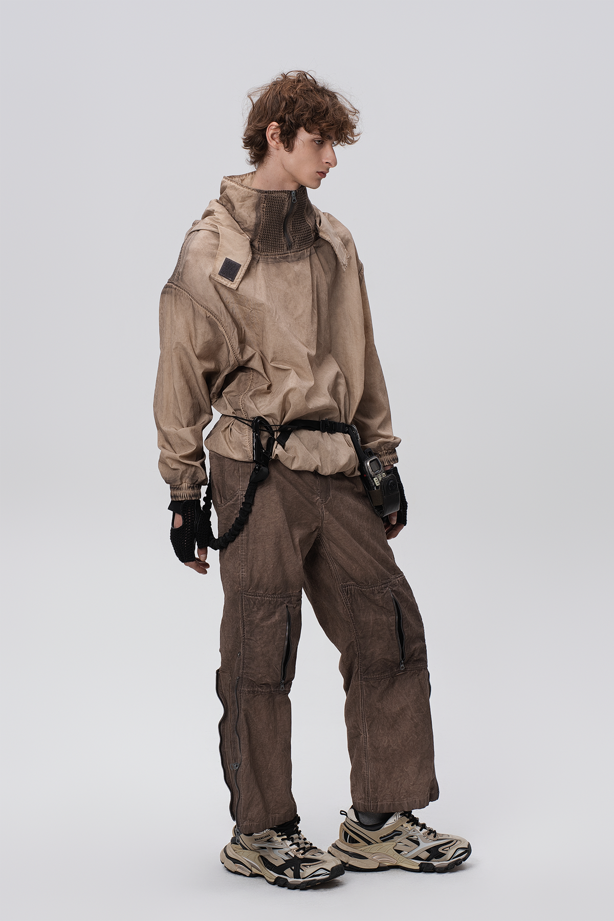 STEAM Distressed Zip-Up Detachable Hooded Jacket – photo 26 of 50