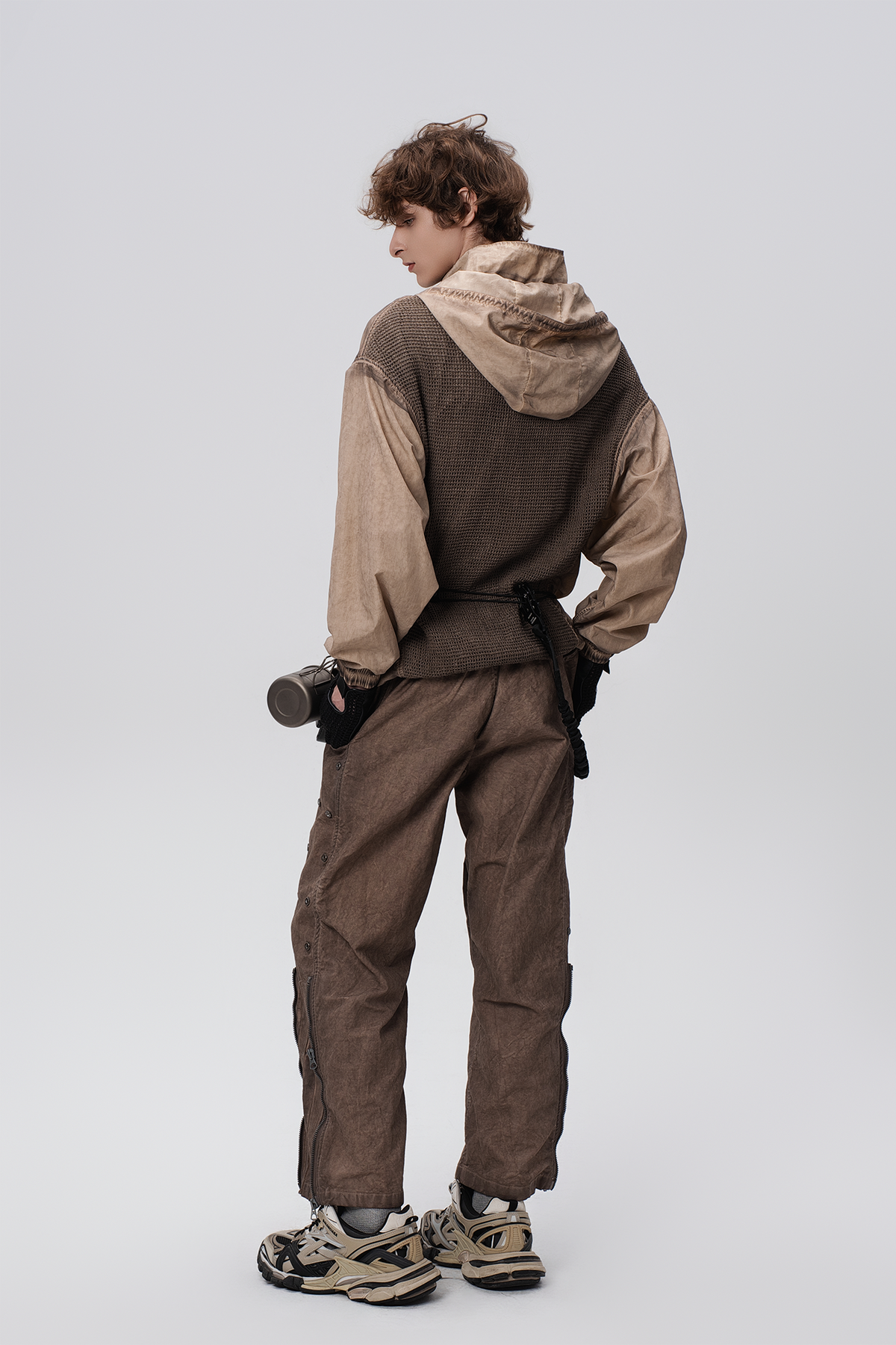 STEAM Distressed Zip-Up Detachable Hooded Jacket – photo 24 of 50