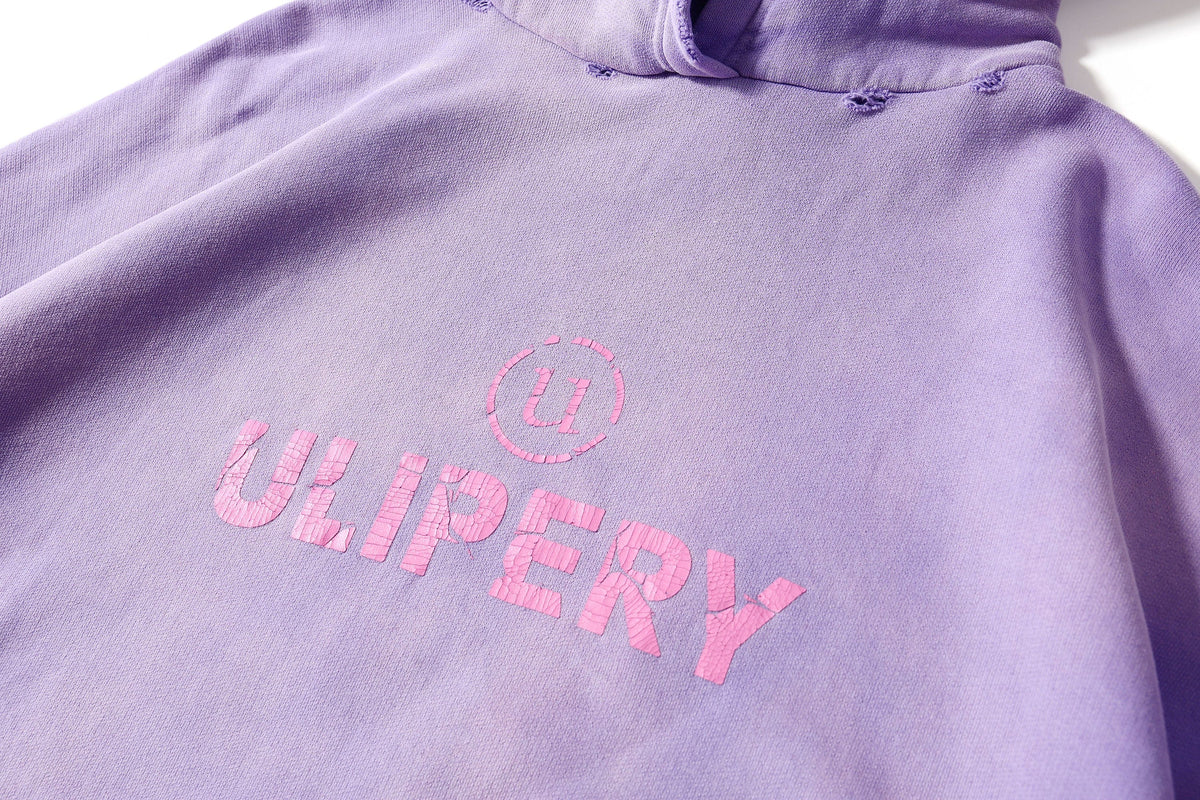 ULIPERY Distressed Gradient Oversized Hoodie Purple – photo 13 of 20