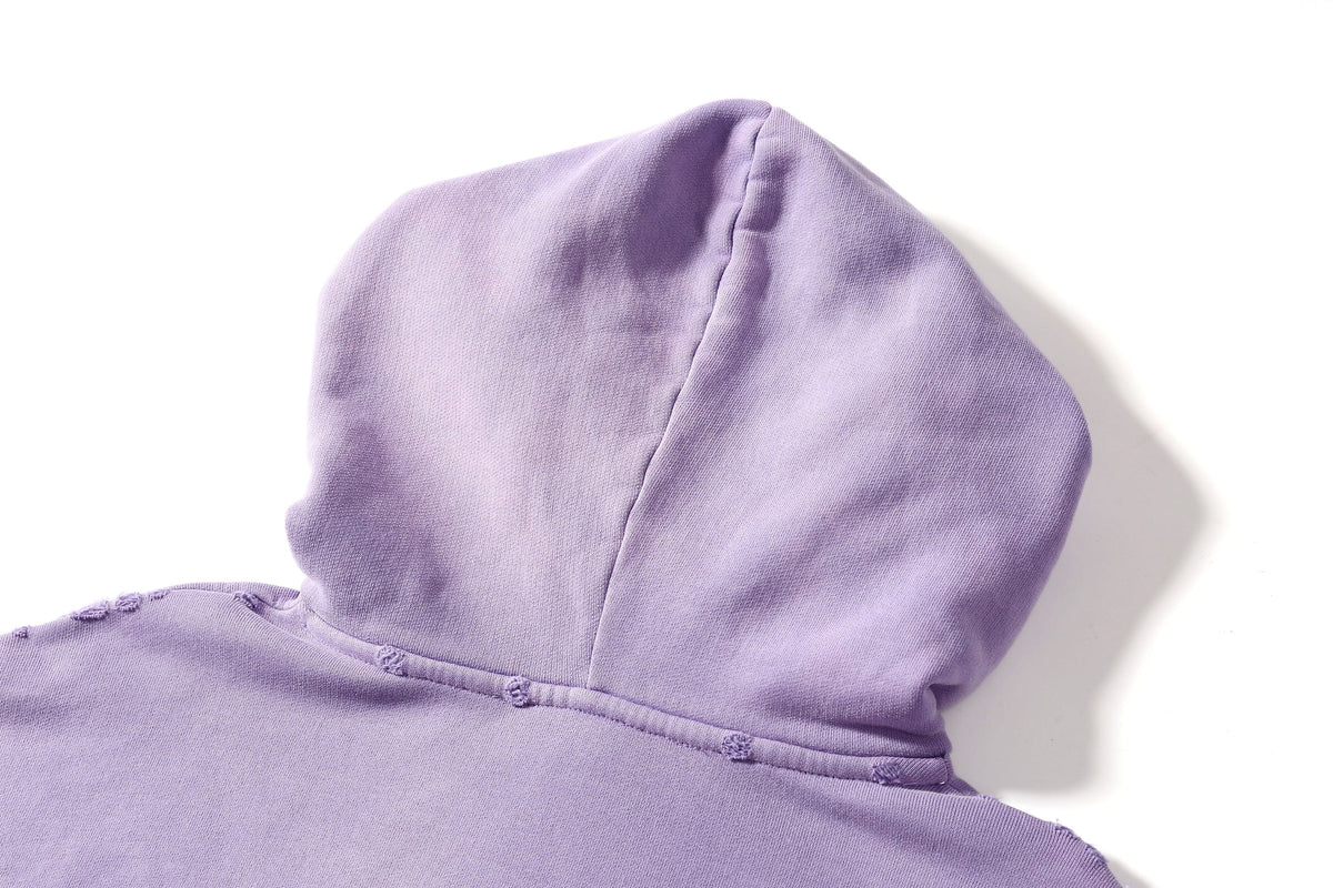 ULIPERY Distressed Gradient Oversized Hoodie Purple – photo 18 of 20