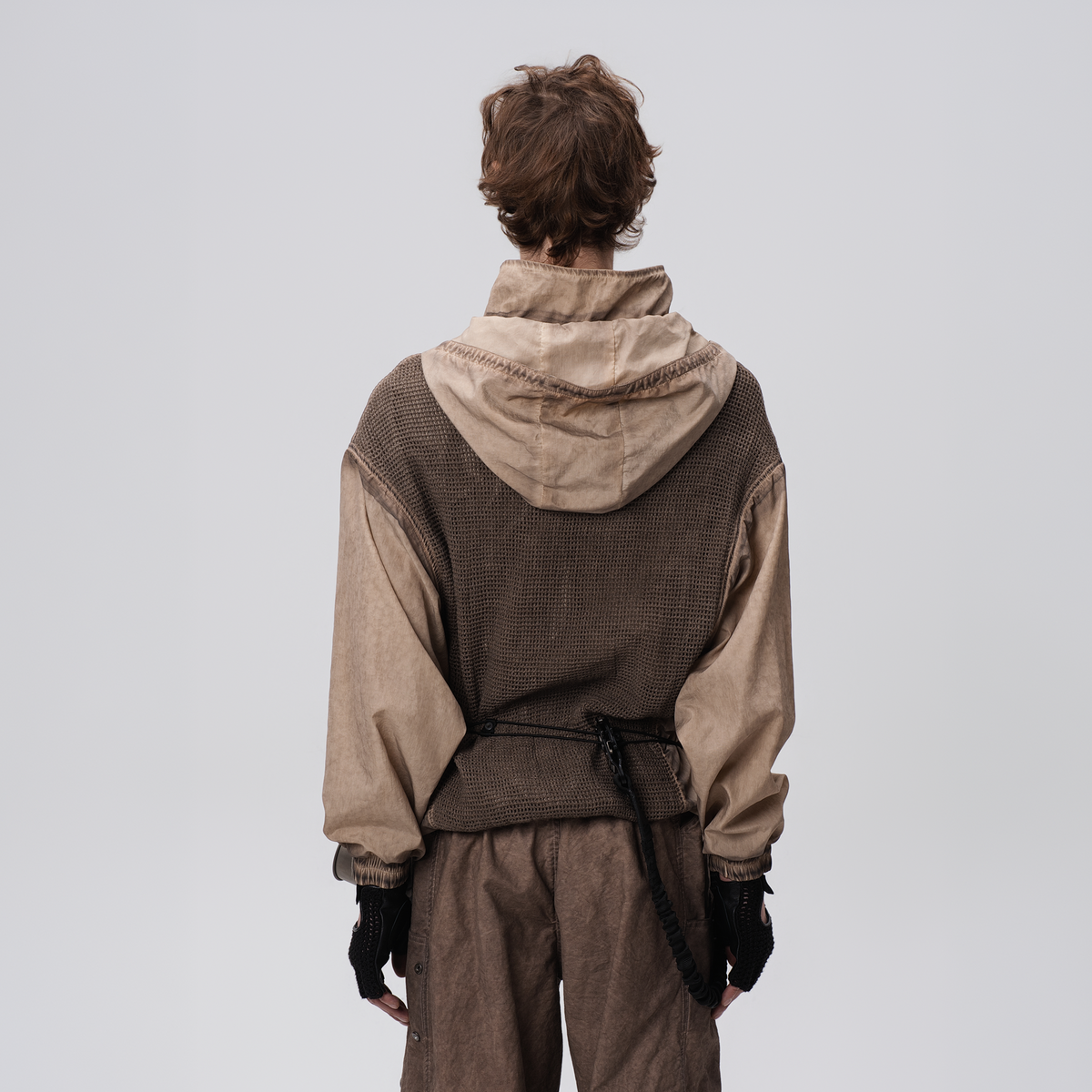 STEAM Distressed Zip-Up Detachable Hooded Jacket – photo 6 of 50