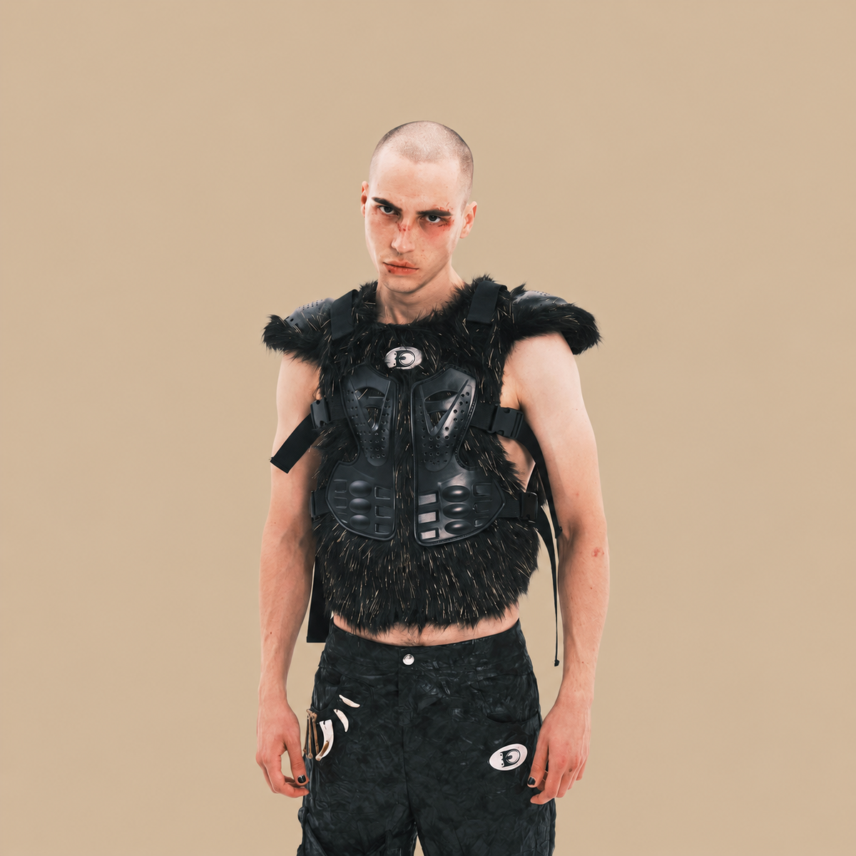EMBRYO Cyber Faux Fur Warrior Vest