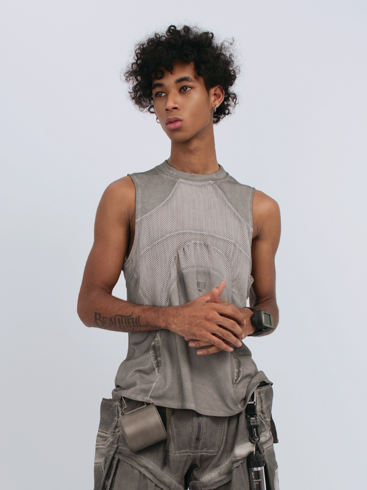 STEAM Distressed Mesh Tactical Tank Top – photo 19 of 27