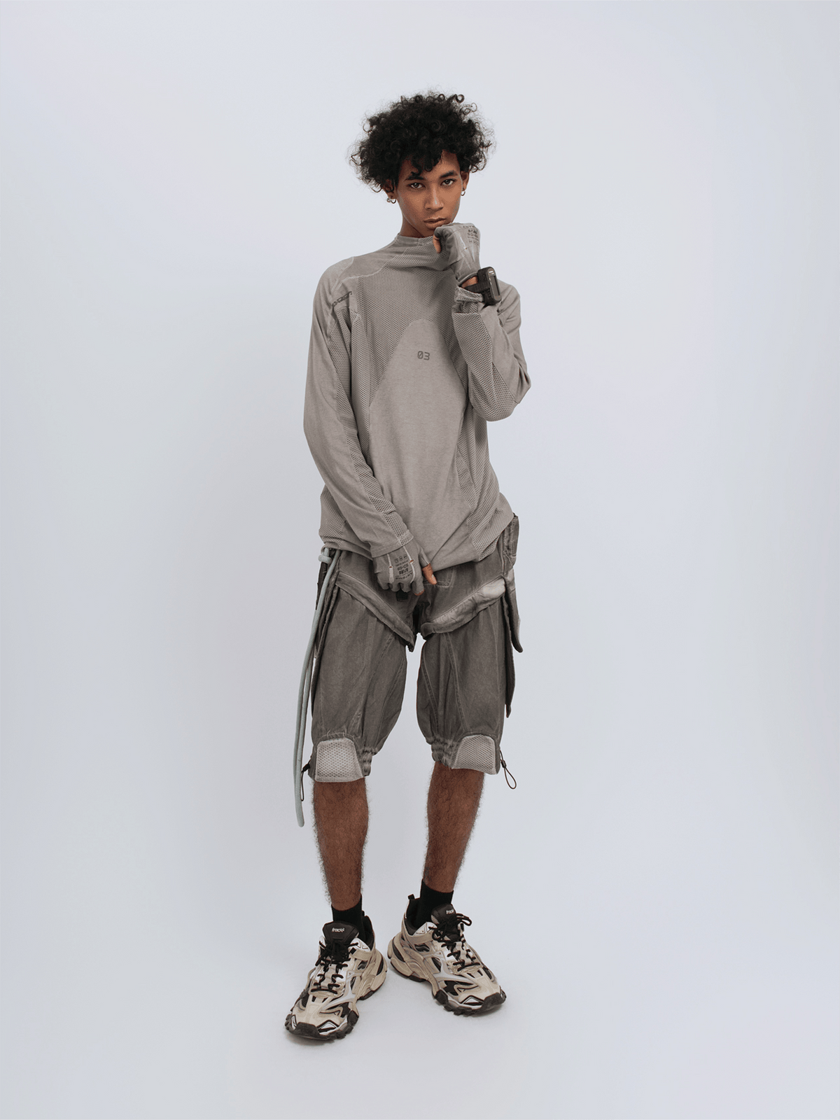 STEAM Mesh Paneled Washed Long-Sleeve Tee – photo 12 of 34