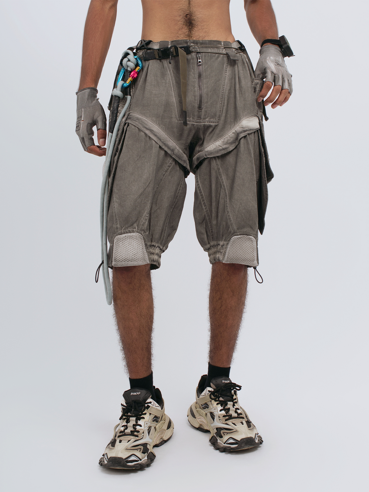 STEAM Distressed Spliced Detachable Utility Shorts – photo 19 of 27