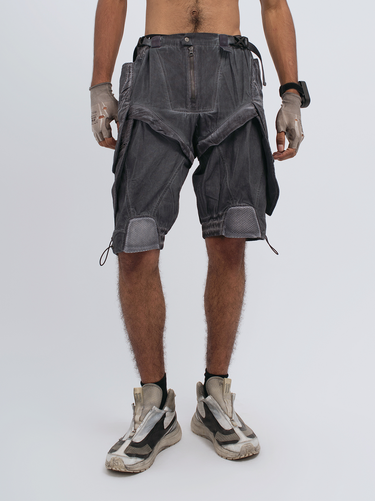 STEAM Distressed Spliced Detachable Utility Shorts – photo 22 of 27