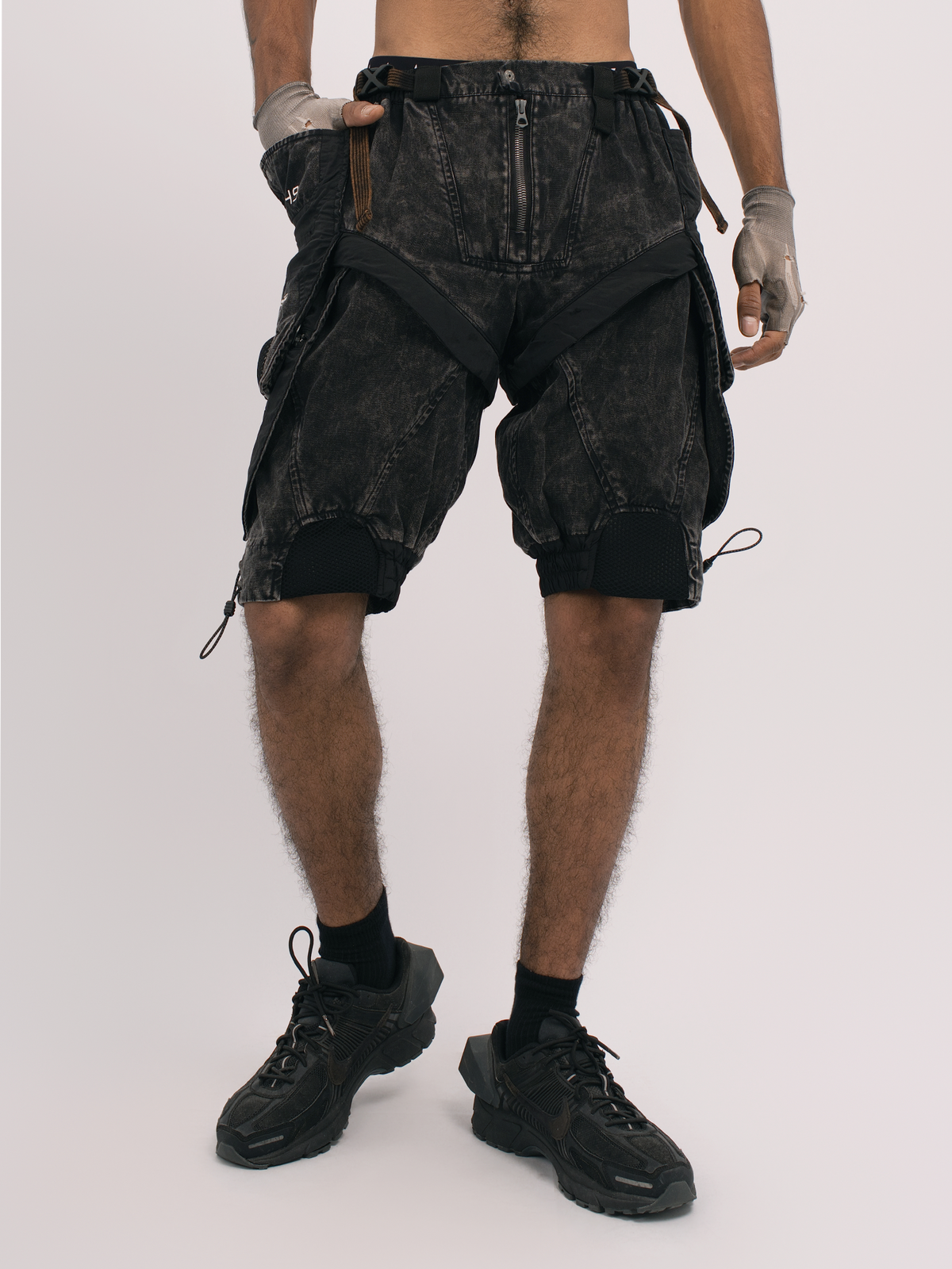 STEAM Distressed Spliced Detachable Utility Shorts – photo 25 of 27