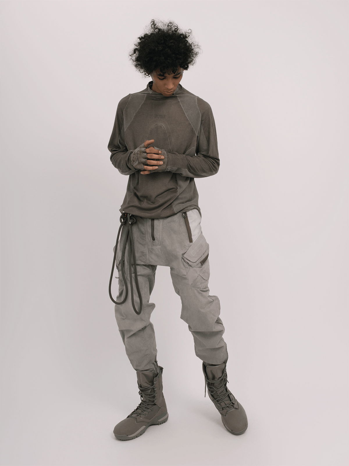 STEAM Mesh Paneled Washed Long-Sleeve Tee – photo 16 of 34