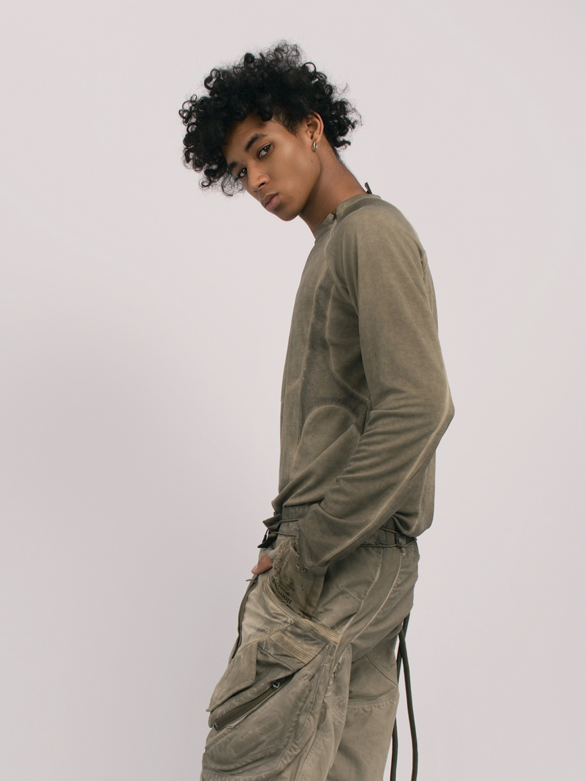 STEAM Distressed Spliced Paneled Long-Sleeve Tee – photo 19 of 24