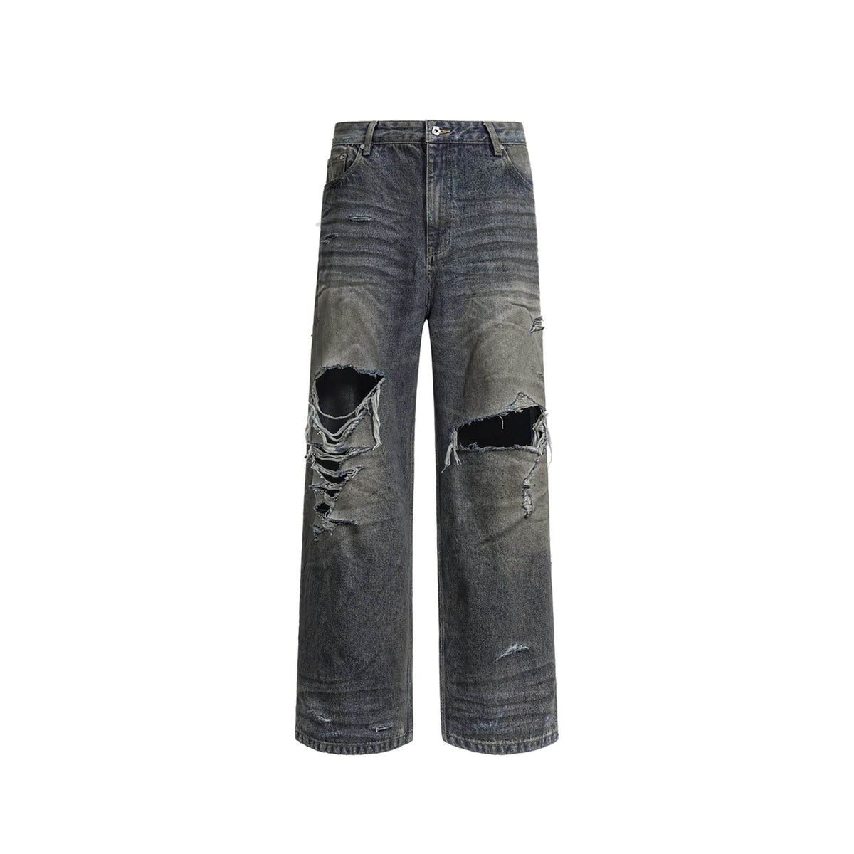 UNDERWATER Muddy Ripped Baggy Jeans – photo 7 of 13