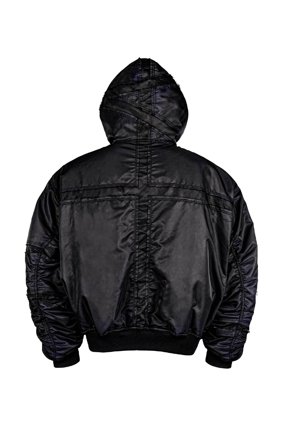 UNDERWATER Distressed Bondage MA-1 Jacket Black – photo 12 of 12