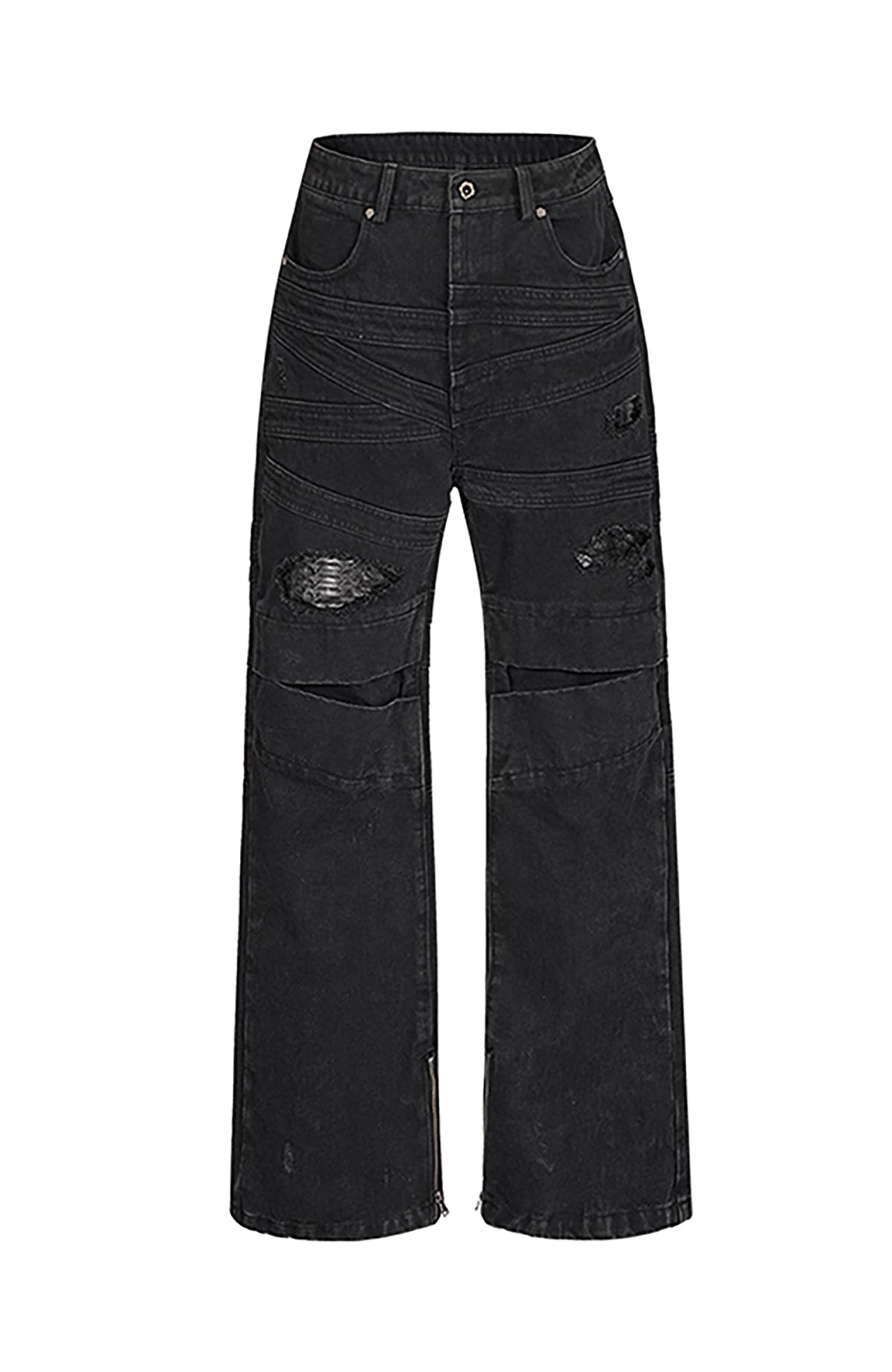 UNDERWATER Serpent Skin Distressed Jeans – photo 8 of 14