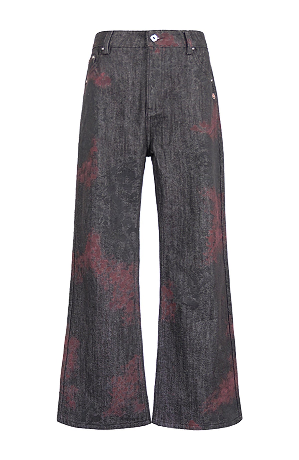 UNDERWATER Bloodstained Raw Flared Denim Pants – photo 9 of 14