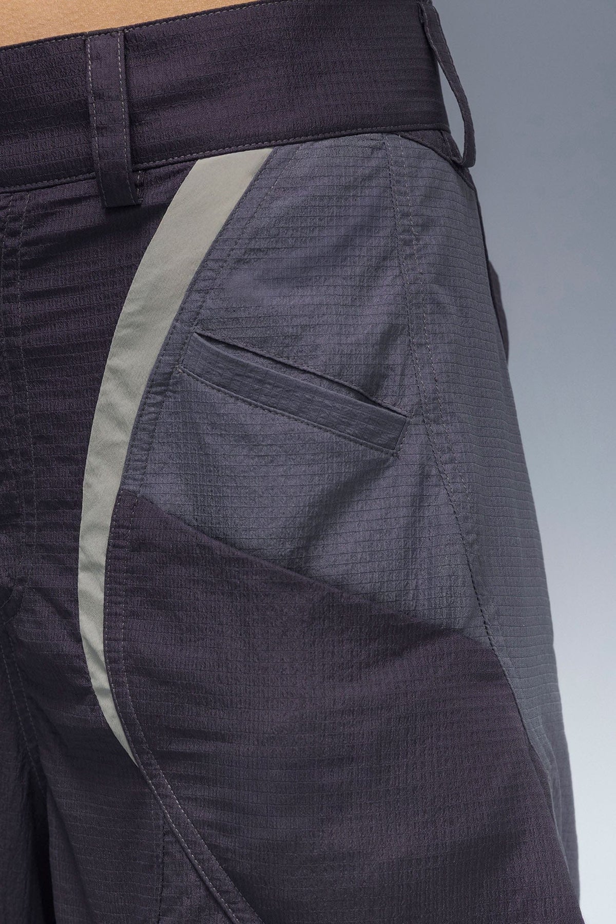 XIPHEVIL Deconstructed Contrast Panel Utility Curved Pants – photo 16 of 23