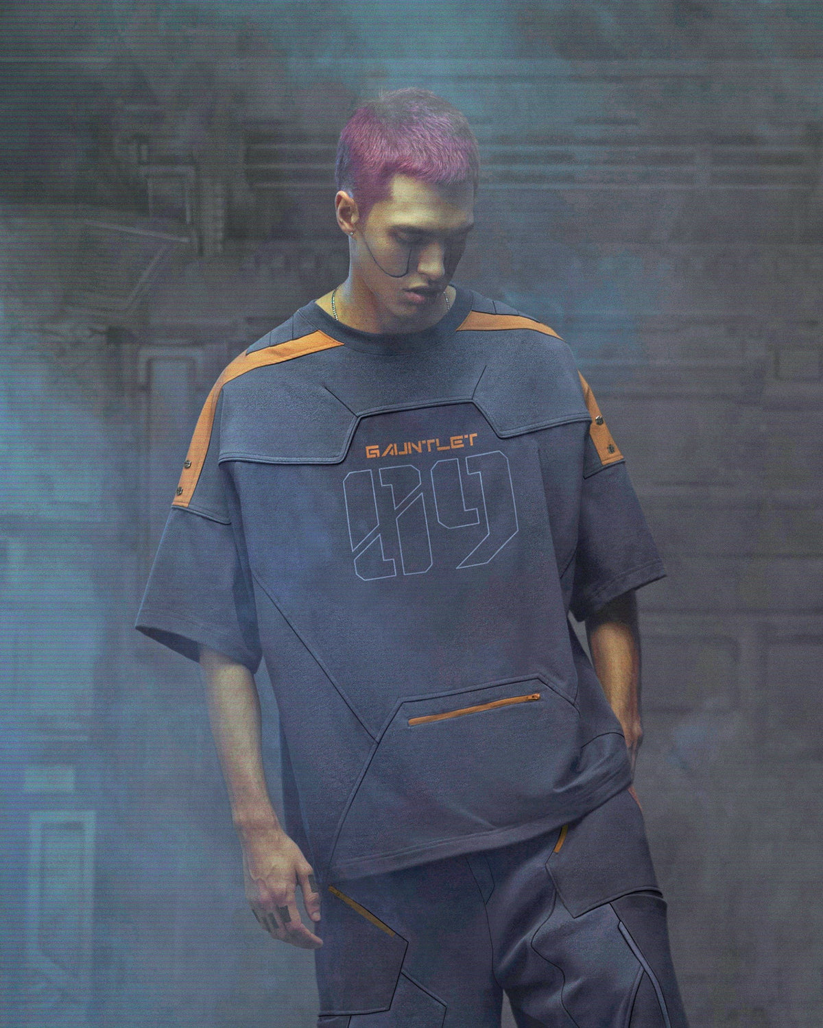 XIPHEVIL Modern Deconstructed Rivet Jersey Dark Orange – photo 9 of 18