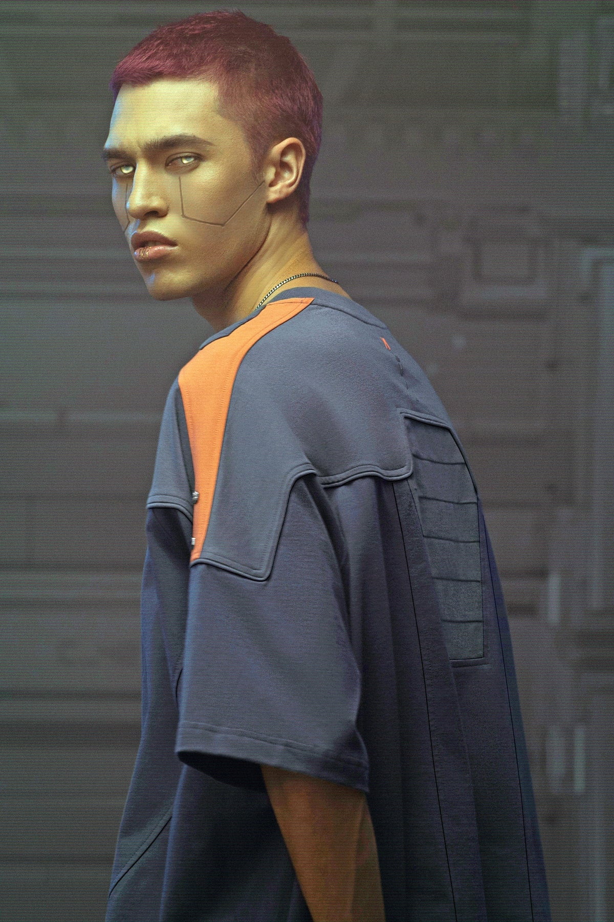 XIPHEVIL Modern Deconstructed Rivet Jersey Dark Orange – photo 14 of 18