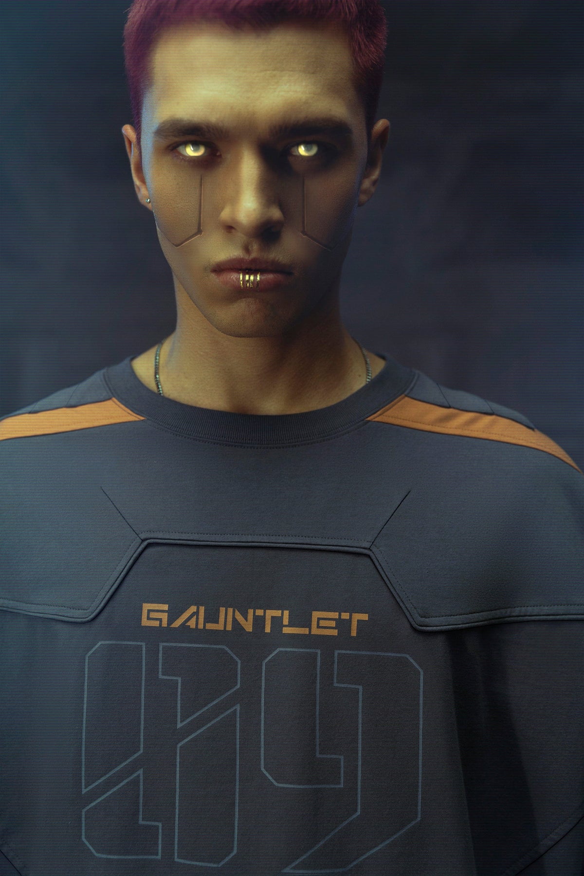 XIPHEVIL Modern Deconstructed Rivet Jersey Dark Orange – photo 10 of 18