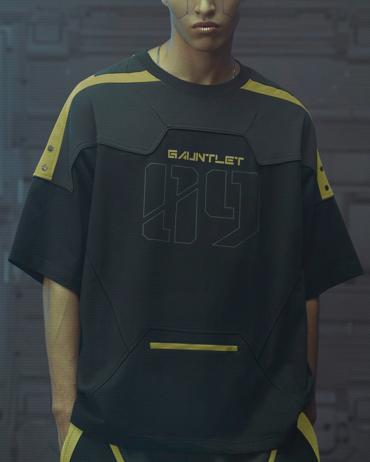 XIPHEVIL Modern Deconstructed Rivet Jersey Yellow – photo 11 of 15