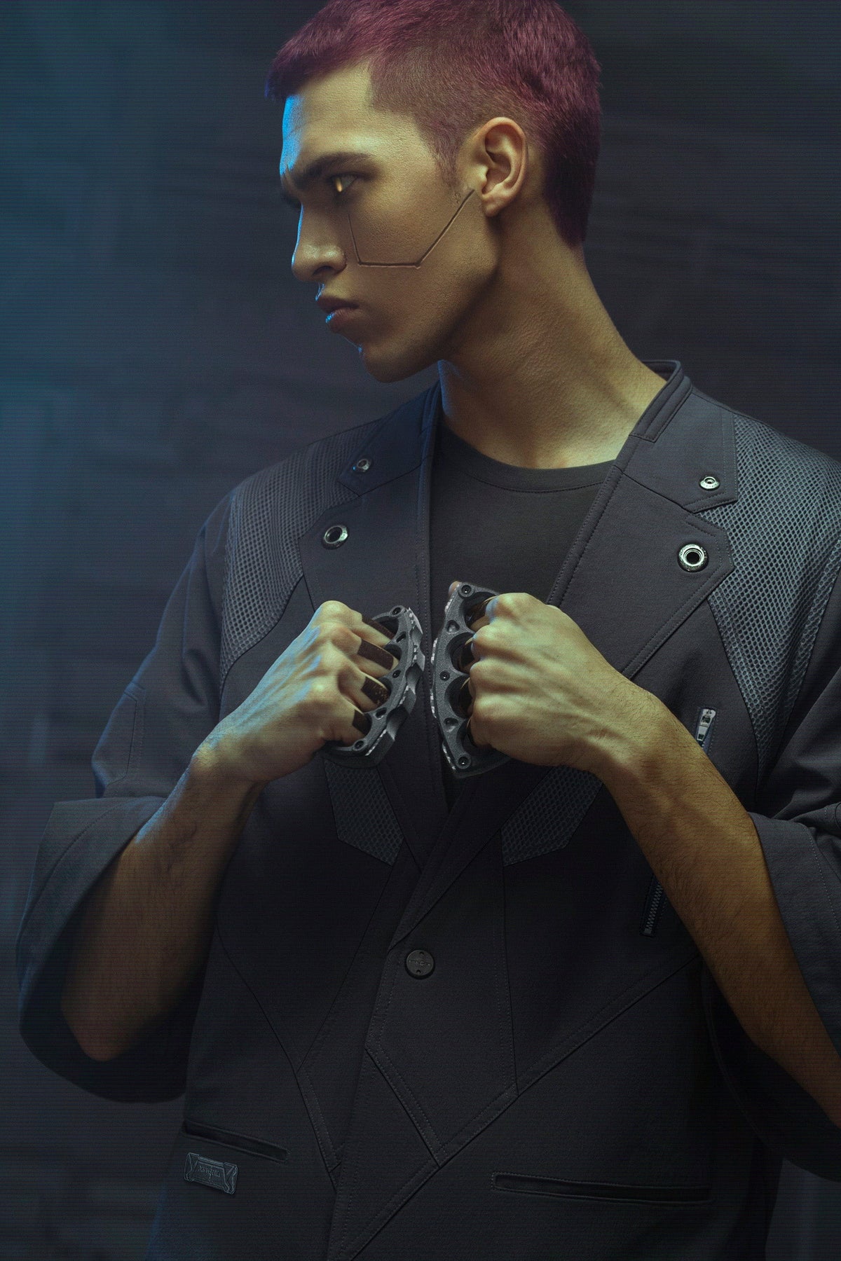 XIPHEVIL Bellator IV Mesh Metal Short-Sleeve Blazer Black – photo 9 of 18