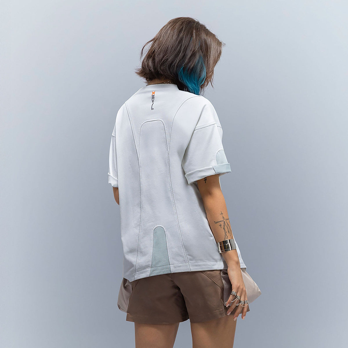 XIPHEVIL Curve Spliced Quick-Dry Sorona T-Shirt Ice – photo 2 of 14