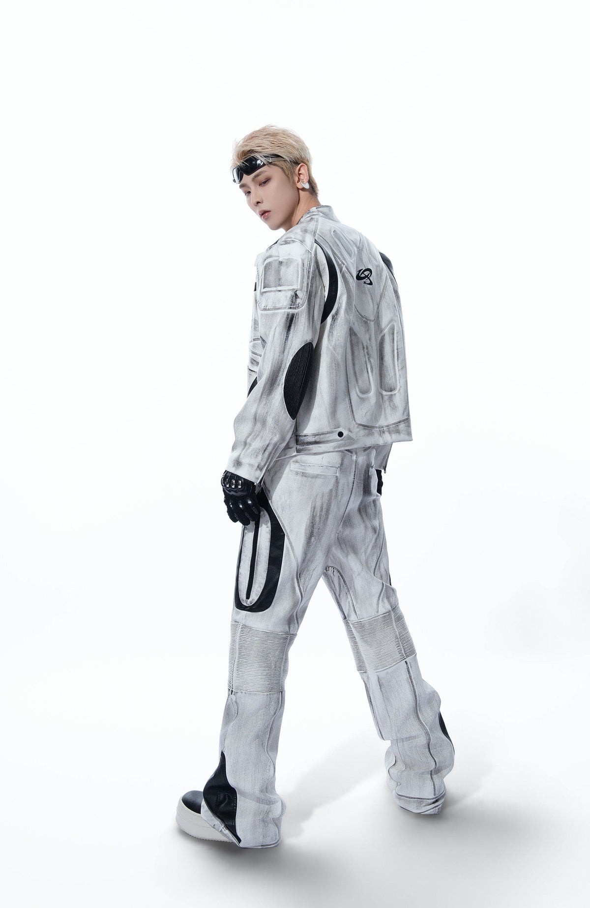 MOGONGSHE Distressed Techwear PU Moto Pants – photo 8 of 23