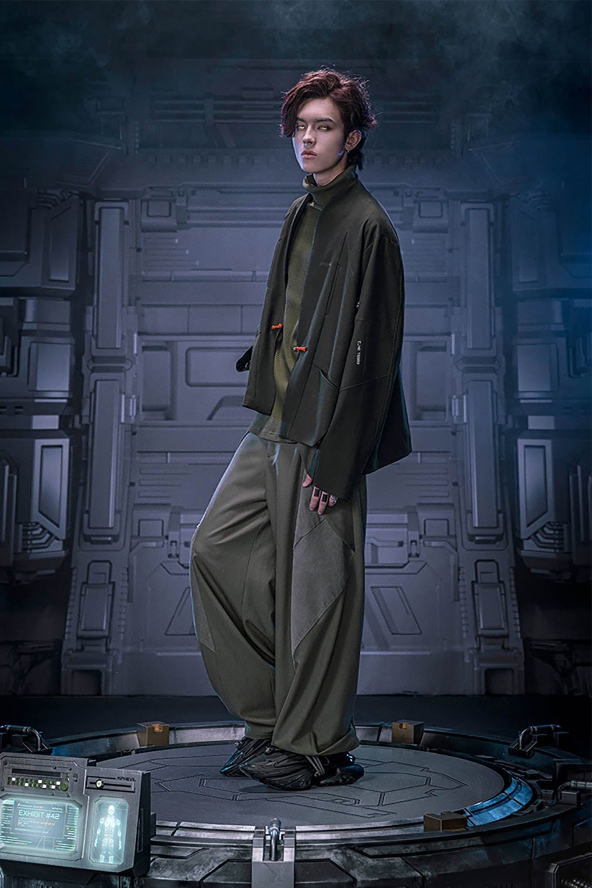 XIPHEVIL Mech Paneled Utility Wide-Leg Pants Grey – photo 5 of 7