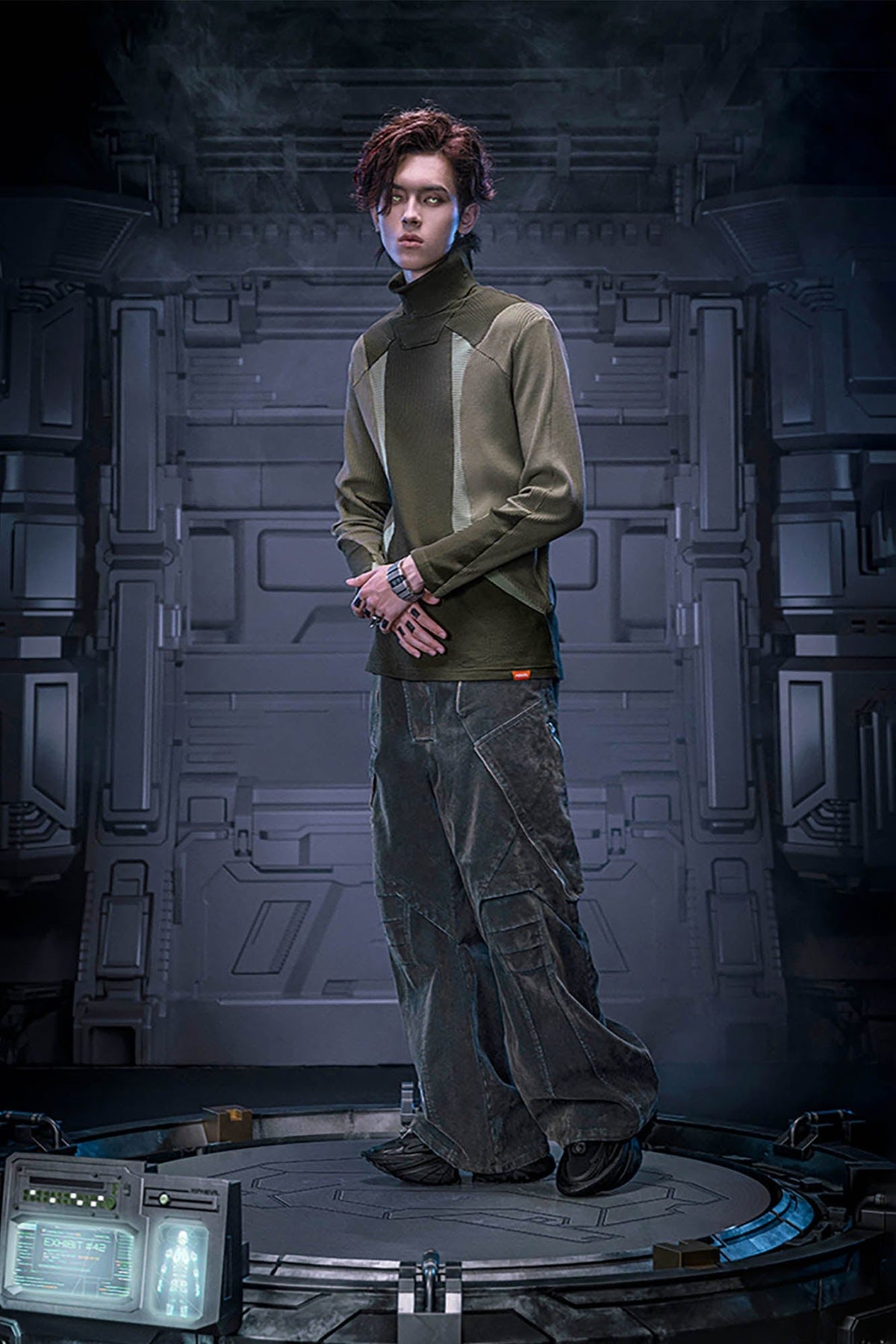 XIPHEVIL Layered Paneled Robotic Wide-Leg Pants – photo 4 of 14