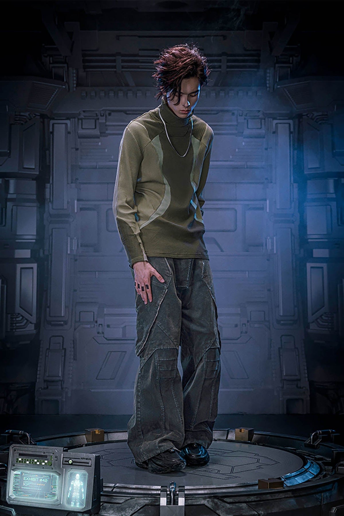 XIPHEVIL Layered Paneled Robotic Wide-Leg Pants – photo 5 of 14