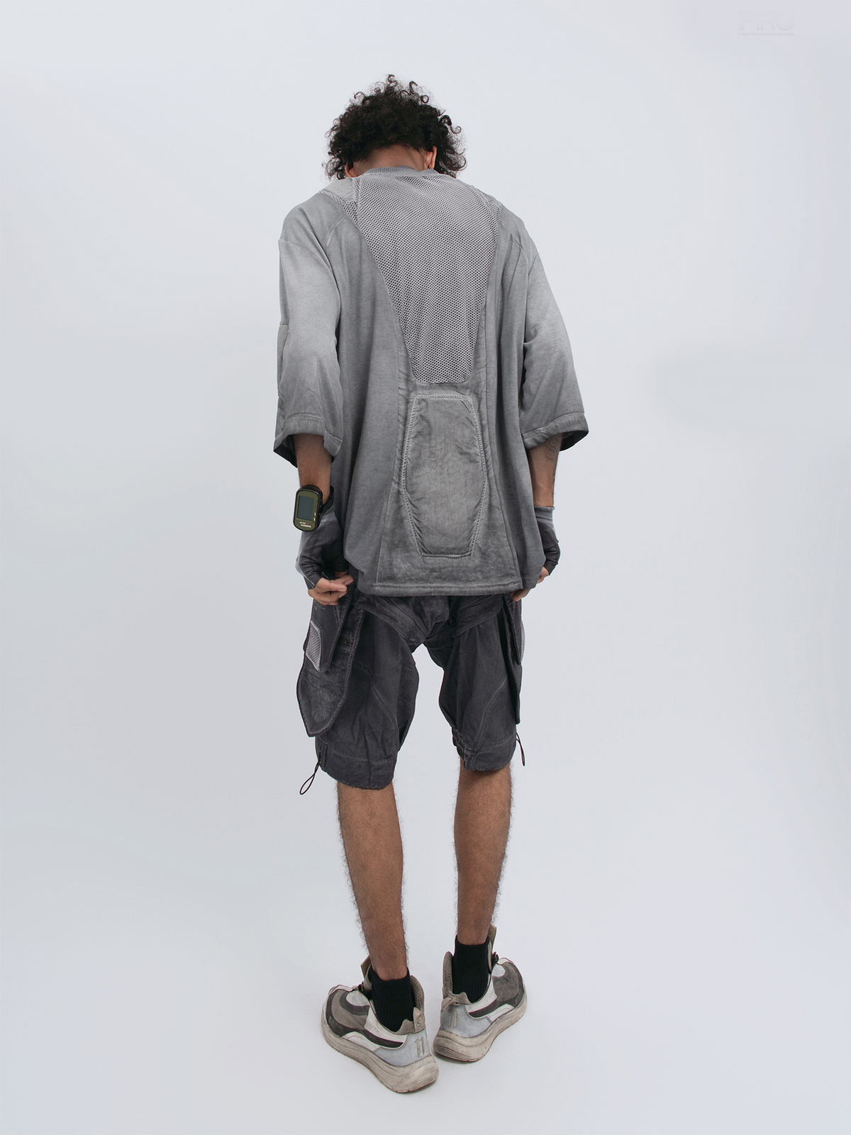 STEAM Distressed Mesh-Spliced Oversized Tactical T-Shirt – photo 12 of 25